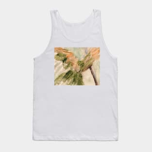 Green Ohcre Abstract Painting Tank Top